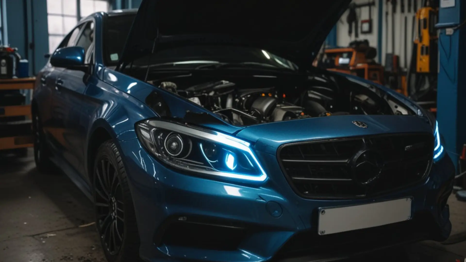 Blue & Gray Simple Minimalist Automotive Youtube Intro (1) werkstatt in wien